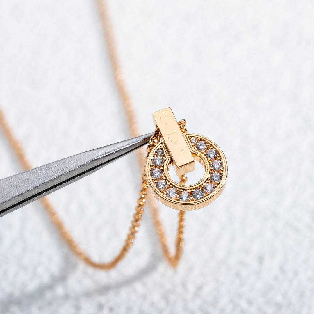 [Lume Jewelry]GARI NECKLACE PINK GOLD DIAMOND