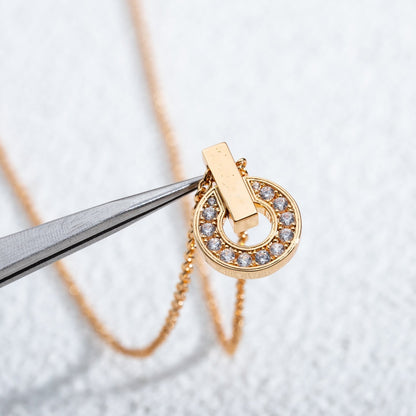 [Lume Jewelry]GARI NECKLACE PINK GOLD DIAMOND