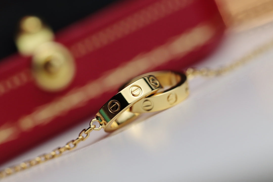 ¡®Lume Jewelry¡¯LOVE NECKLACE DOUBLE RING GOLD