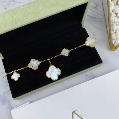 ¡®Lume Jewelry¡¯MAGIC CLOVER MOP GOLD BRACELET 5 MOTIFS