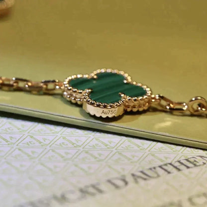 [Lume Jewelry]New  CLOVER 5 MOTIF MALACHITE BRACELET COLLECTION