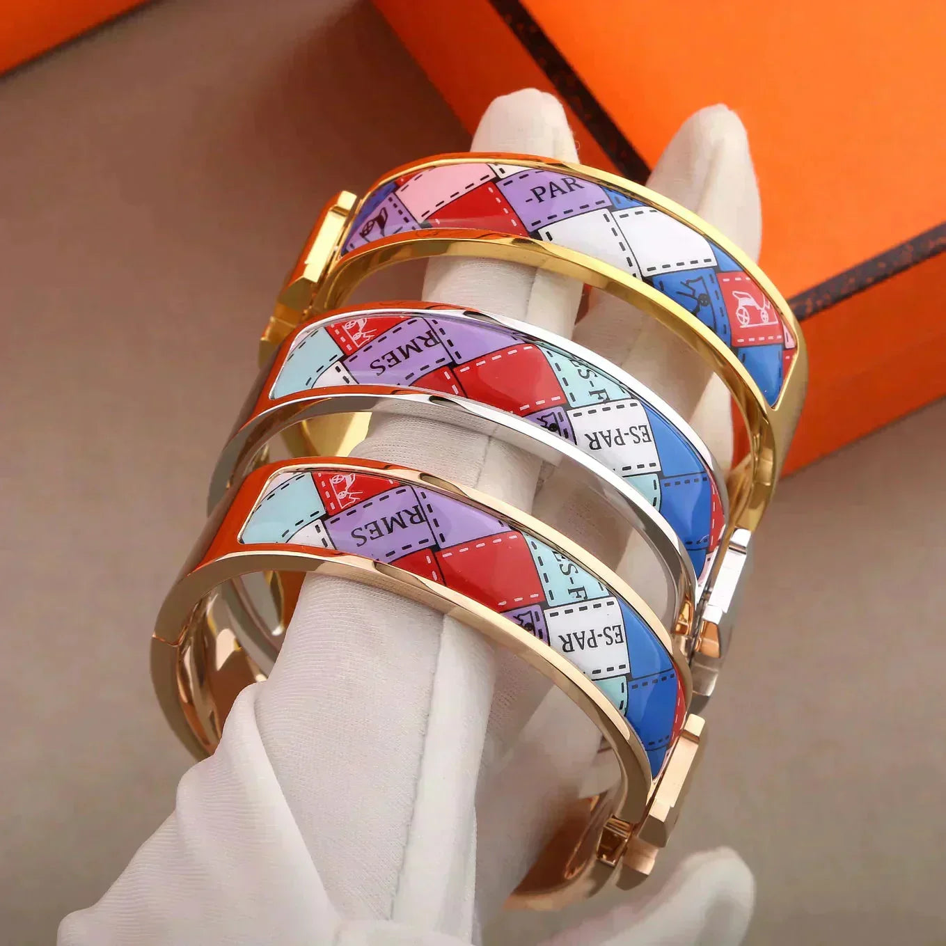 ¡®Lume Jewelry¡¯H BRACELET DOTTED BORDER 12MM