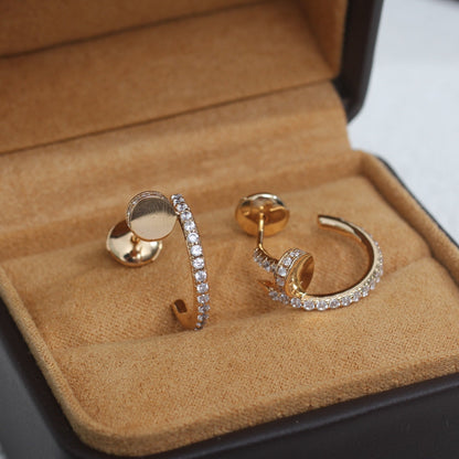 ¡®Lume Jewelry¡¯JUSTE EARRINGS 12.75MM PINK GOLD DIAMOND