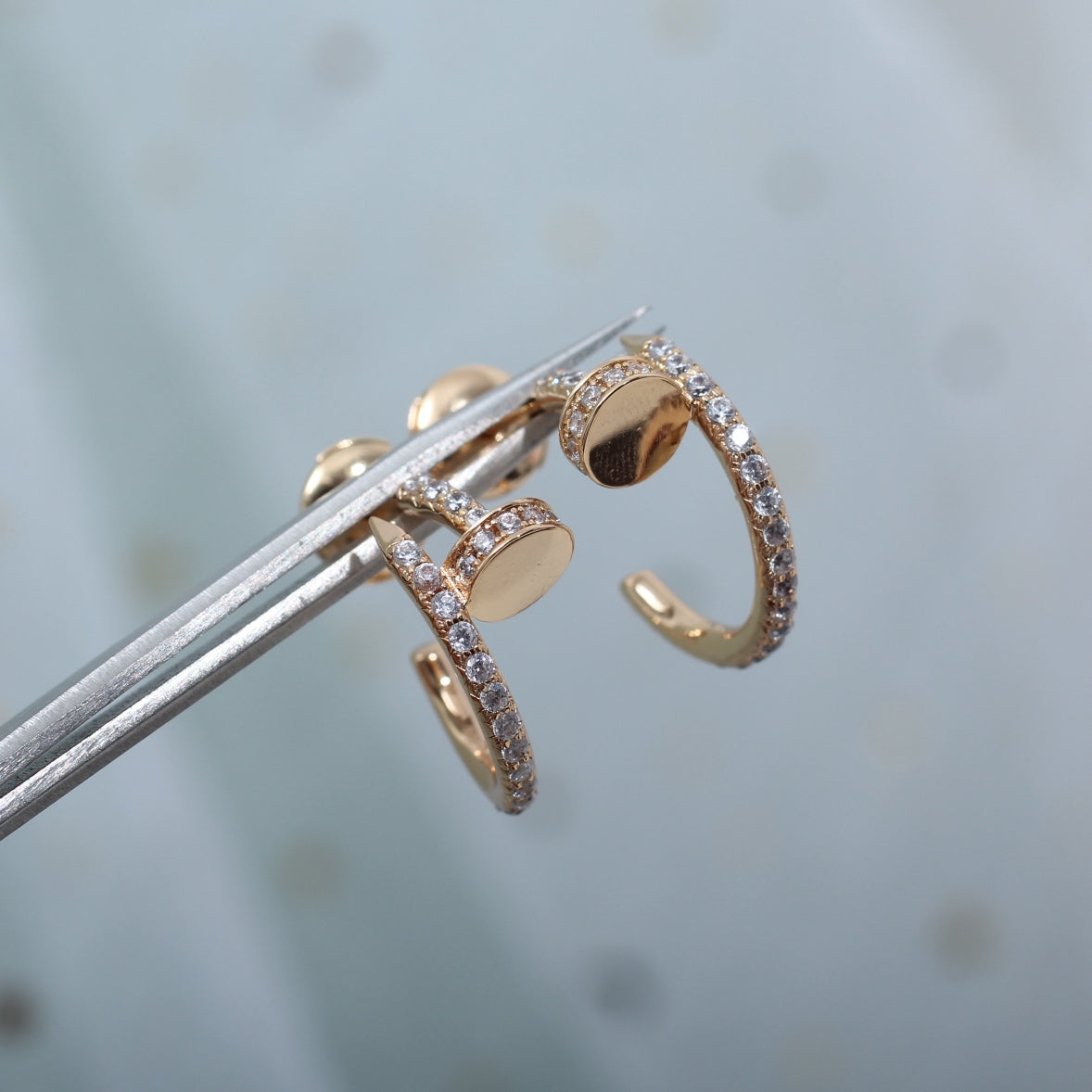 ¡®Lume Jewelry¡¯JUSTE EARRINGS 12.75MM PINK GOLD DIAMOND