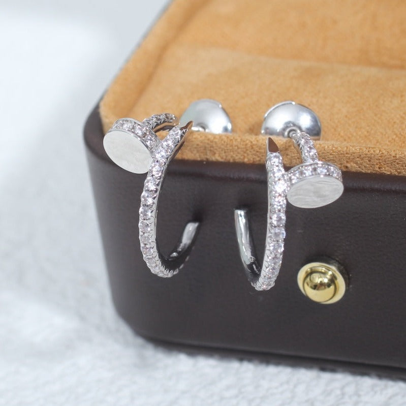 ¡®Lume Jewelry¡¯JUSTE EARRINGS 12.75MM SILVER DIAMOND
