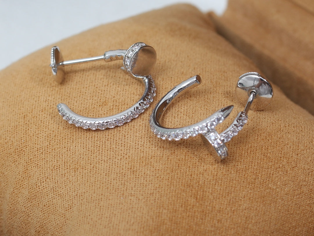 ¡®Lume Jewelry¡¯JUSTE EARRINGS 12.75MM SILVER DIAMOND