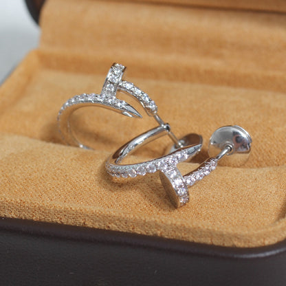 ¡®Lume Jewelry¡¯JUSTE EARRINGS 12.75MM SILVER DIAMOND