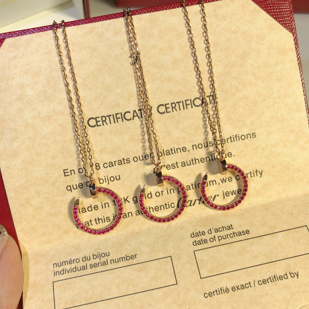 ¡®Lume Jewelry¡¯JUSTE NECKLACE GOLD RED DIAMONDS