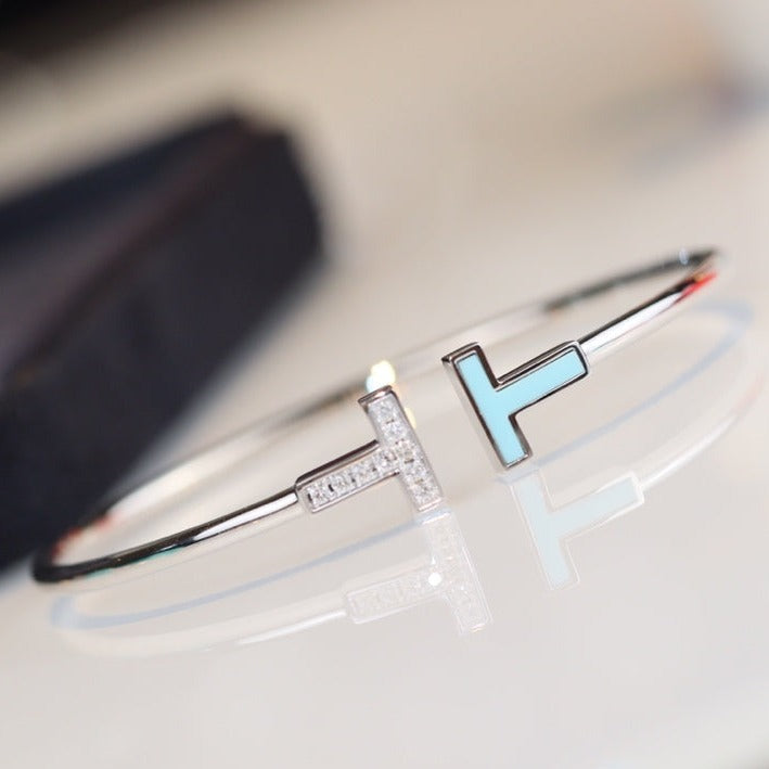 [Lume Jewelry]T BRACELET 1.8MM TURQUOISE DIAMOND SILVER