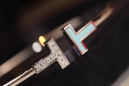 [Lume Jewelry]T BRACELET 1.8MM TURQUOISE DIAMOND PINK GOLD