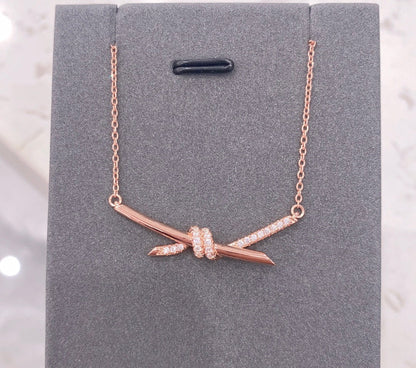 [Lume Jewelry]KNOT NECKLACE DIAMONDS