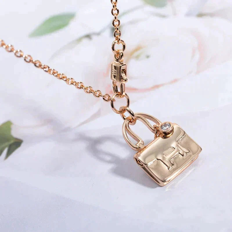 ¡®Lume Jewelry¡¯AMULETTE PEDANT ROSE GOLD NECKLACE