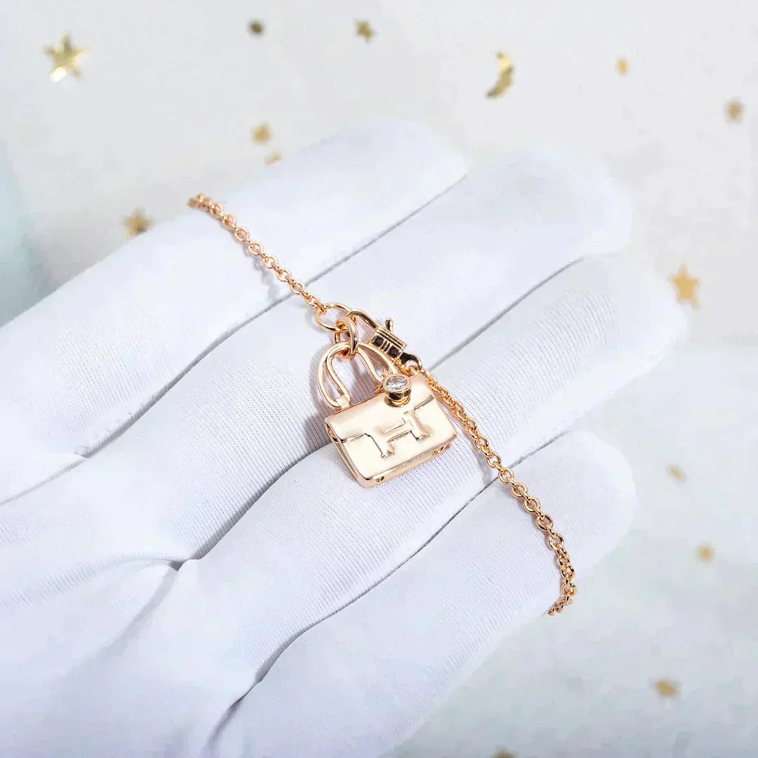 ¡®Lume Jewelry¡¯AMULETTE PEDANT ROSE GOLD NECKLACE