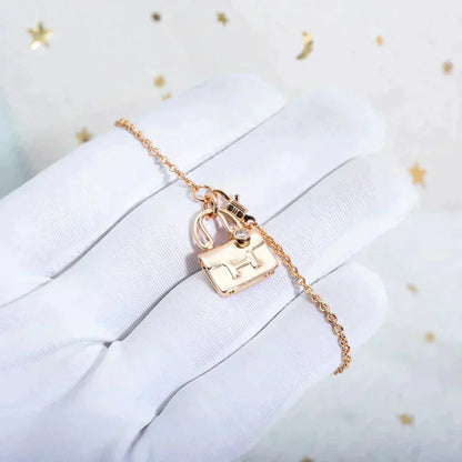 ¡®Lume Jewelry¡¯AMULETTE PEDANT ROSE GOLD NECKLACE