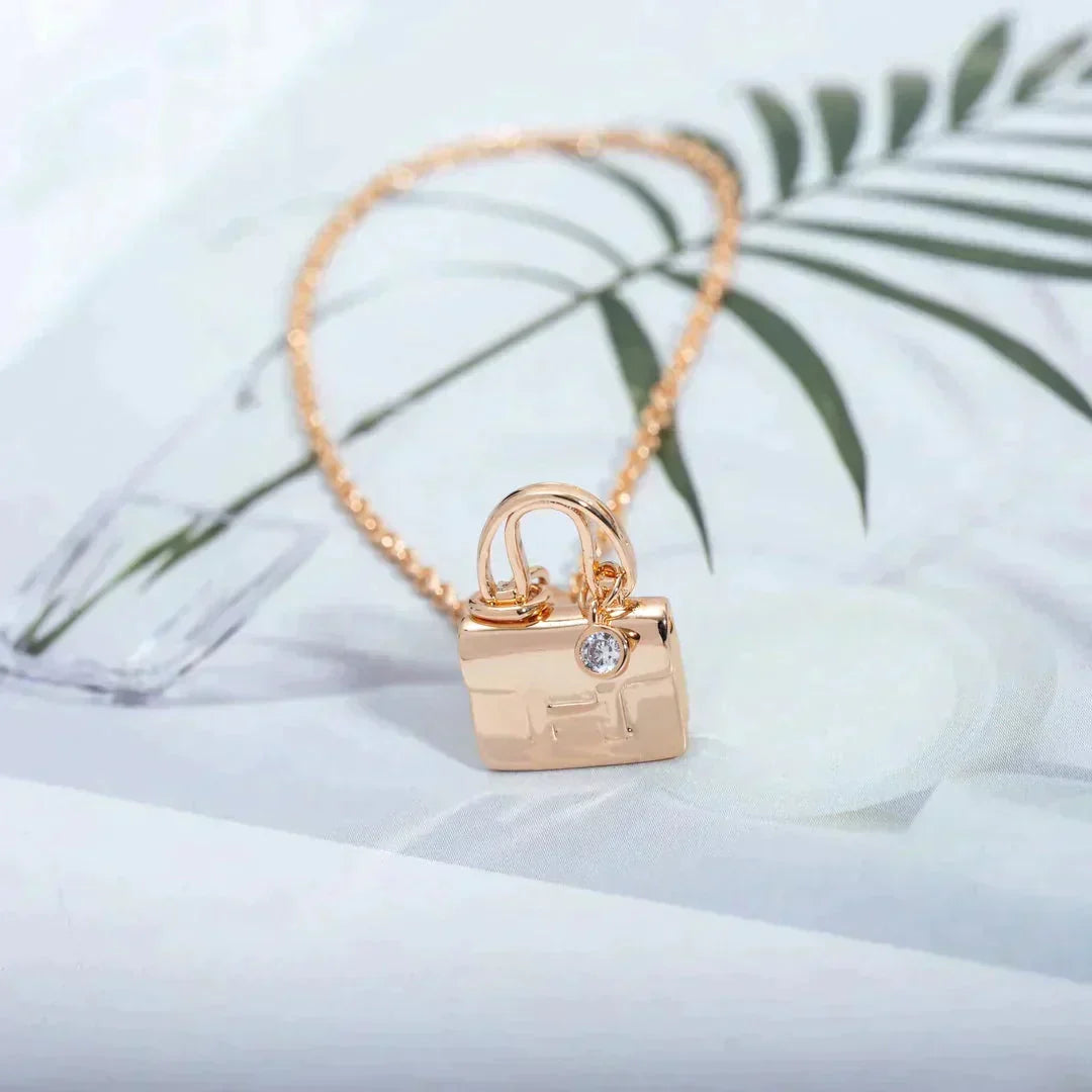 ¡®Lume Jewelry¡¯AMULETTE PEDANT ROSE GOLD NECKLACE