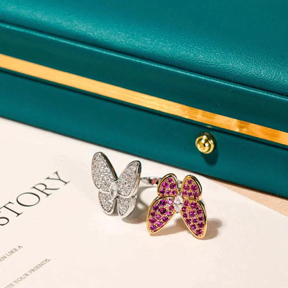 ¡®Lume Jewelry¡¯TWIN BUTTERFLY DIAMOND RING