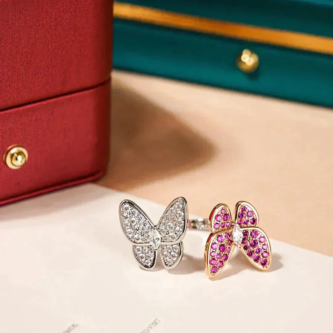 ¡®Lume Jewelry¡¯TWIN BUTTERFLY DIAMOND RING