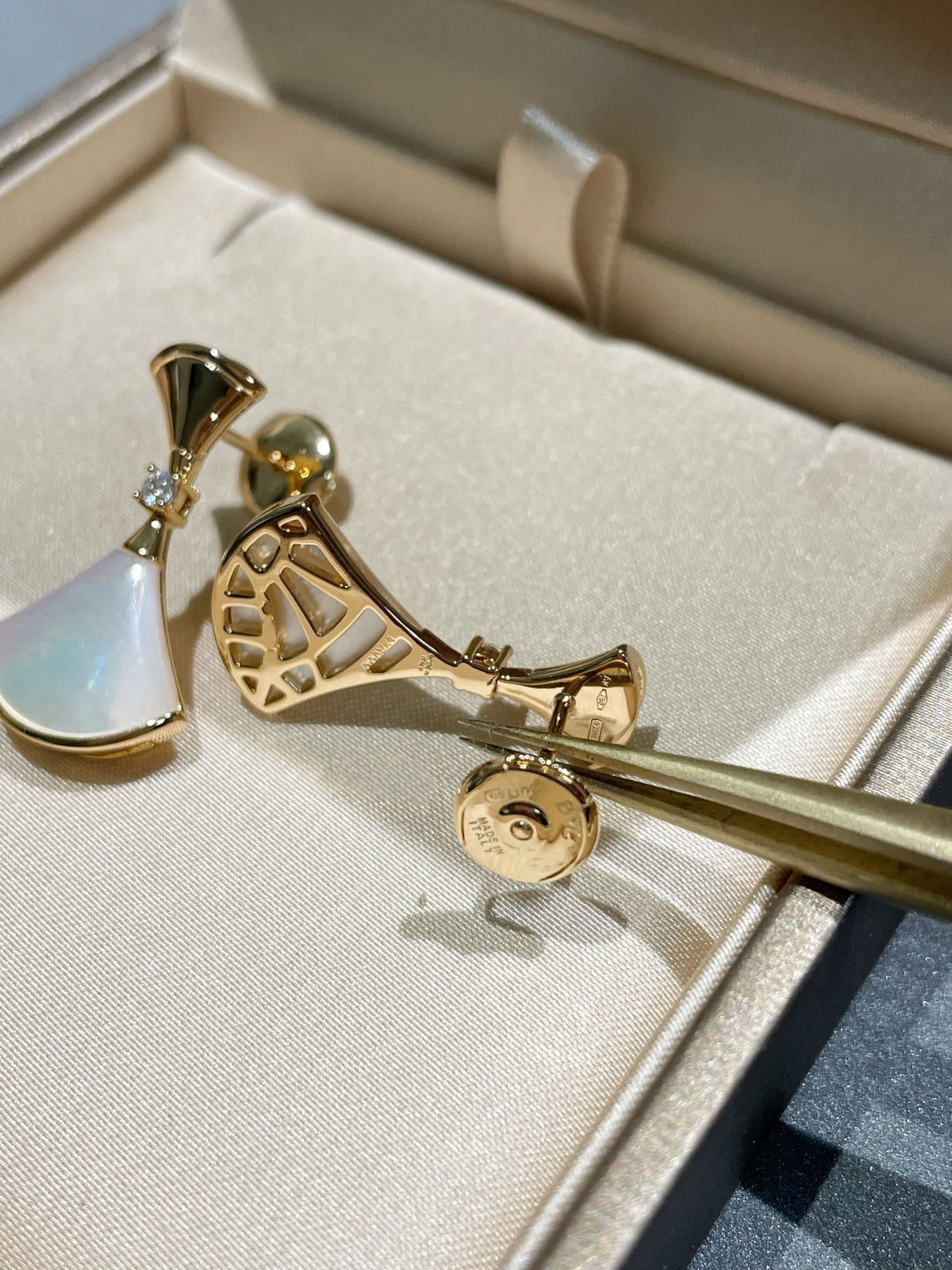 [Lume Jewelry]DREAM MOP 1 DIAMOND EARRINGS