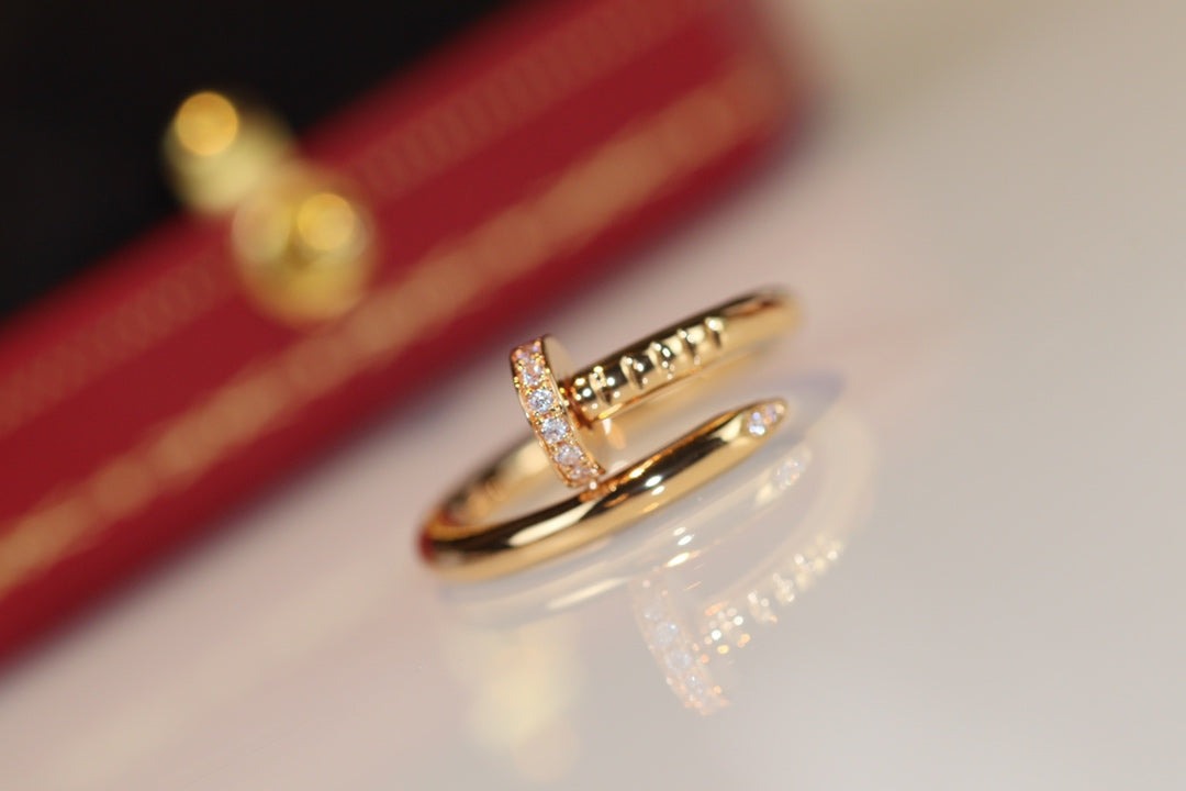 [Lume Jewelry]Size 7 ring with real gold and diamonds