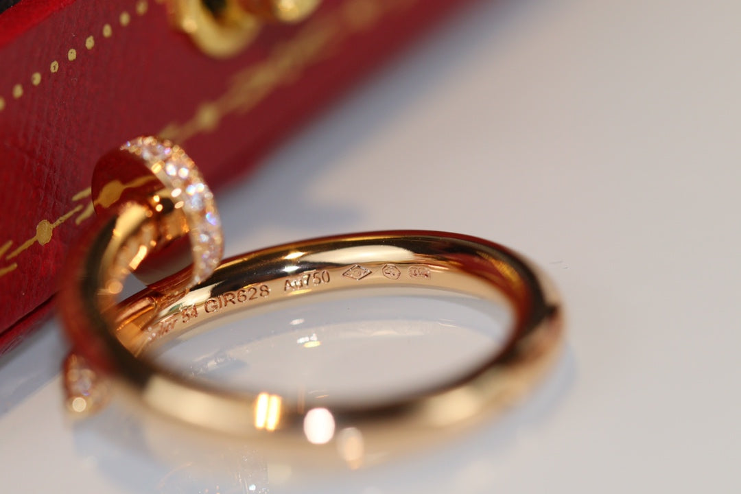 [Lume Jewelry]Size 7 ring with real gold and diamonds
