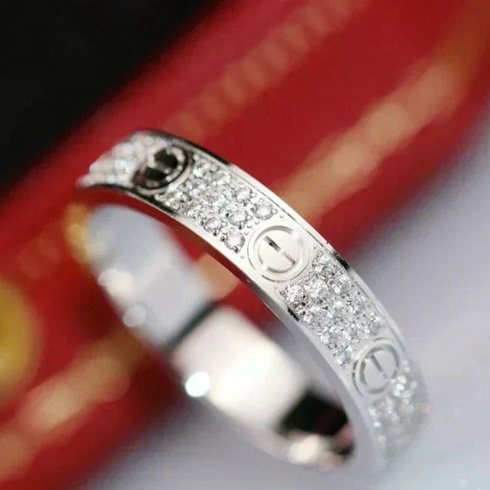 ¡®Lume Jewelry¡¯LOVE RING 3.6MM DIAMOND PAVED