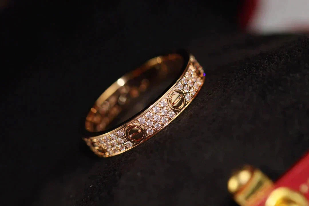 ¡®Lume Jewelry¡¯LOVE RING 3.6MM DIAMOND PAVED