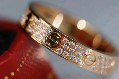 ¡®Lume Jewelry¡¯LOVE RING 3.6MM DIAMOND PAVED