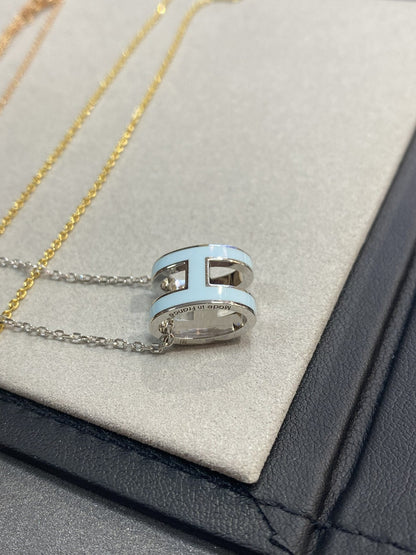 ¡®Lume Jewelry¡¯POP H LIGHT BLUE NECKLACE