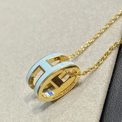 ¡®Lume Jewelry¡¯POP H LIGHT BLUE NECKLACE