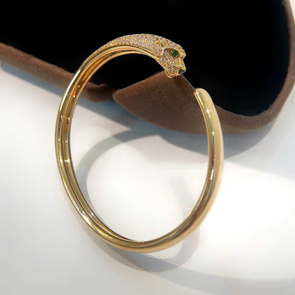 ¡®Lume Jewelry¡¯PANTHERE GOLD DIAMOND OPEN BRACELET
