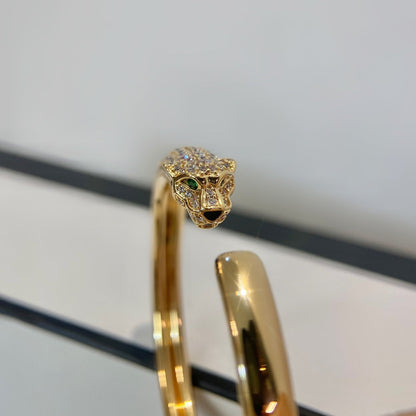 ¡®Lume Jewelry¡¯PANTHERE GOLD DIAMOND OPEN BRACELET