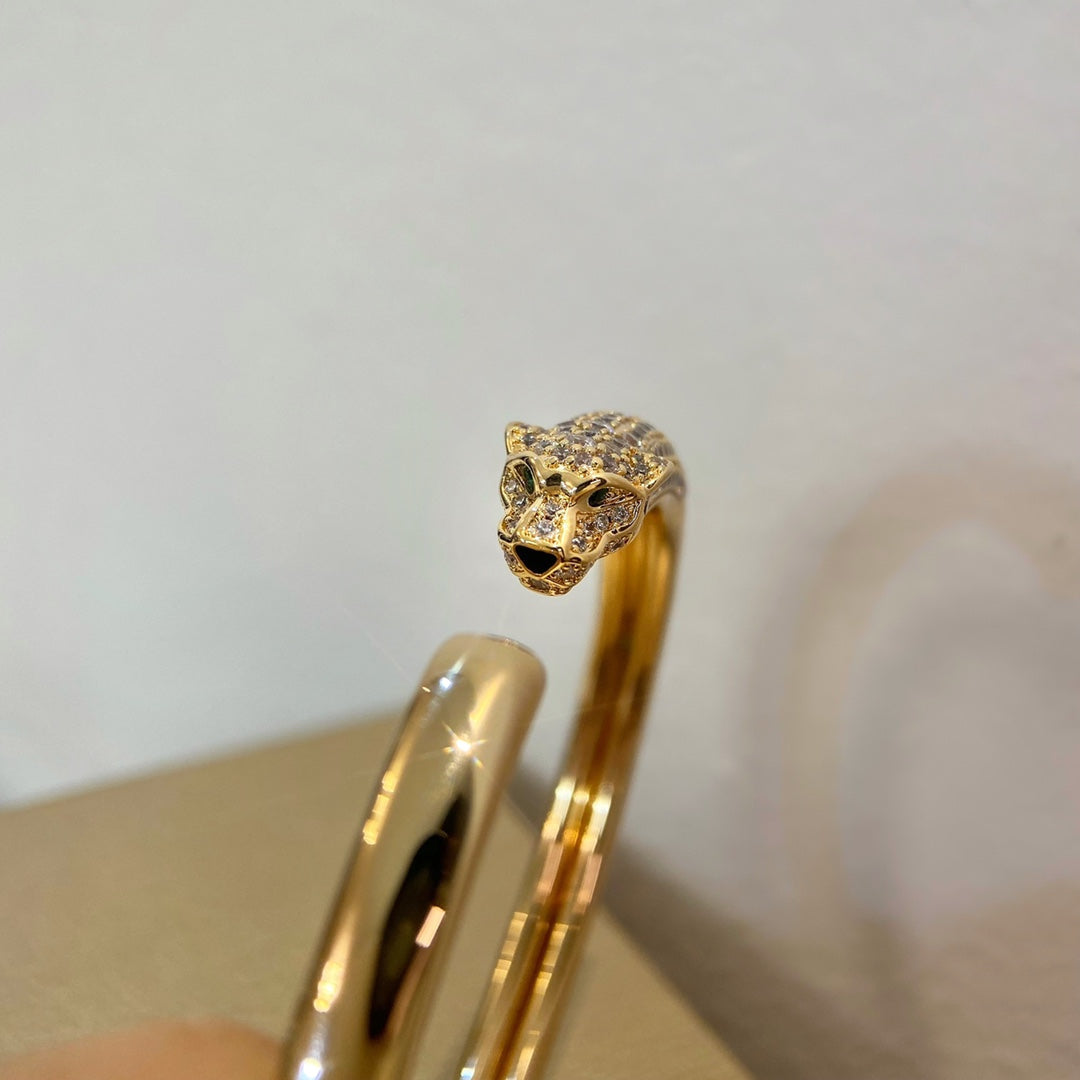 ¡®Lume Jewelry¡¯PANTHERE GOLD DIAMOND OPEN BRACELET
