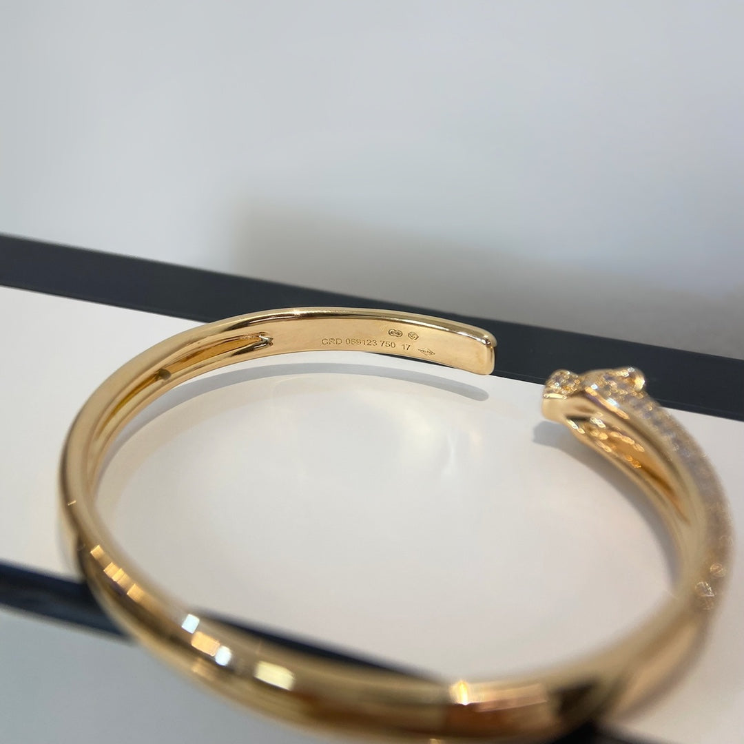 ¡®Lume Jewelry¡¯PANTHERE GOLD DIAMOND OPEN BRACELET