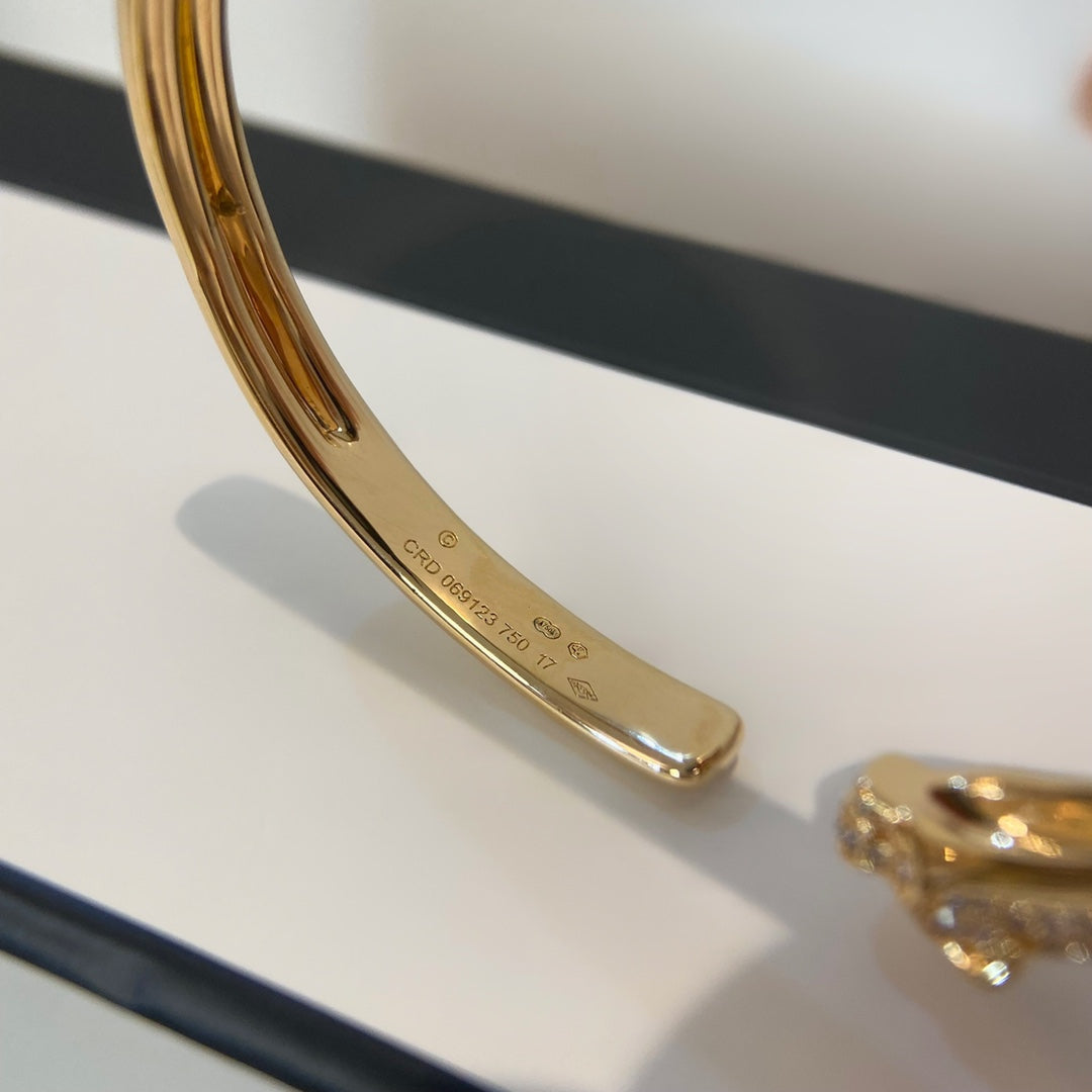 ¡®Lume Jewelry¡¯PANTHERE GOLD DIAMOND OPEN BRACELET