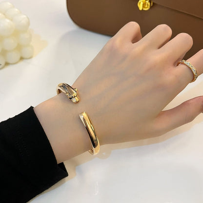 ¡®Lume Jewelry¡¯PANTHERE GOLD OPEN BRACELET