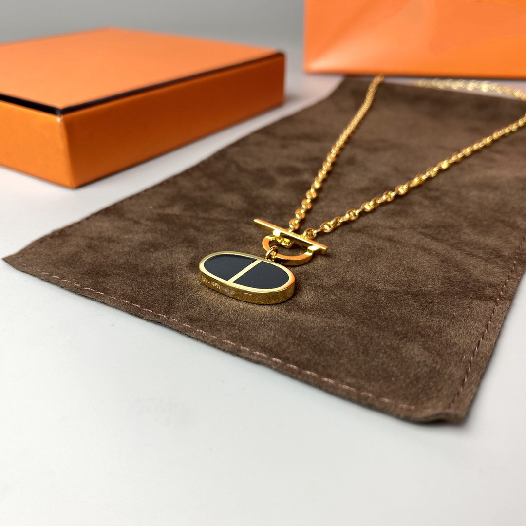 ¡®Lume Jewelry¡¯CHAINE VERSO BLACK CERAMIC NECKLACE