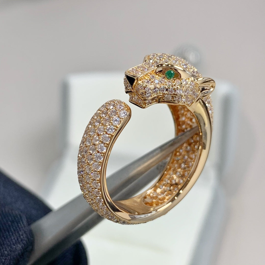 ¡®Lume Jewelry¡¯PANTHERE PINK GOLD DIAMOND RING