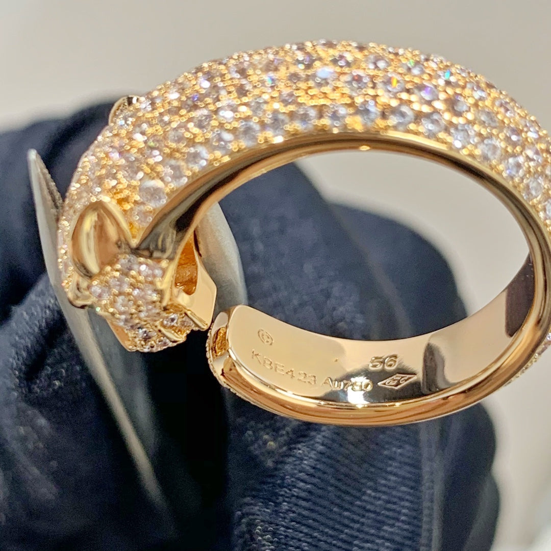 ¡®Lume Jewelry¡¯PANTHERE PINK GOLD DIAMOND RING