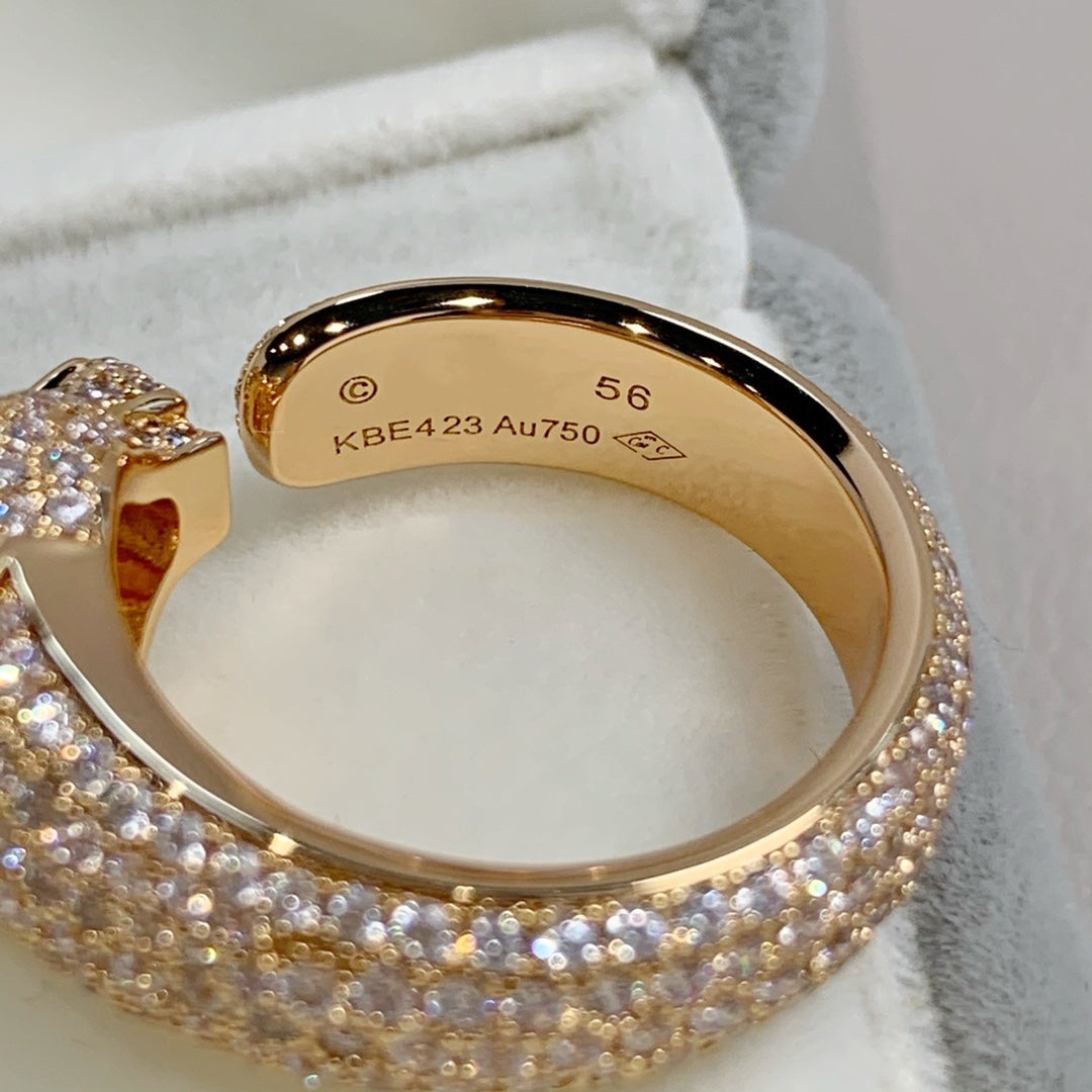 ¡®Lume Jewelry¡¯PANTHERE PINK GOLD DIAMOND RING