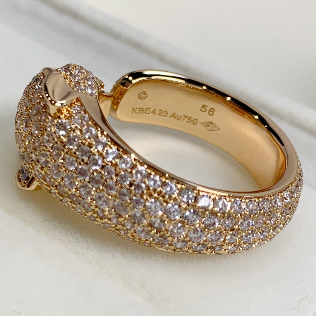 ¡®Lume Jewelry¡¯PANTHERE PINK GOLD DIAMOND RING