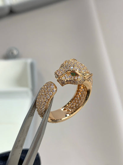 ¡®Lume Jewelry¡¯PANTHERE PINK GOLD DIAMOND RING