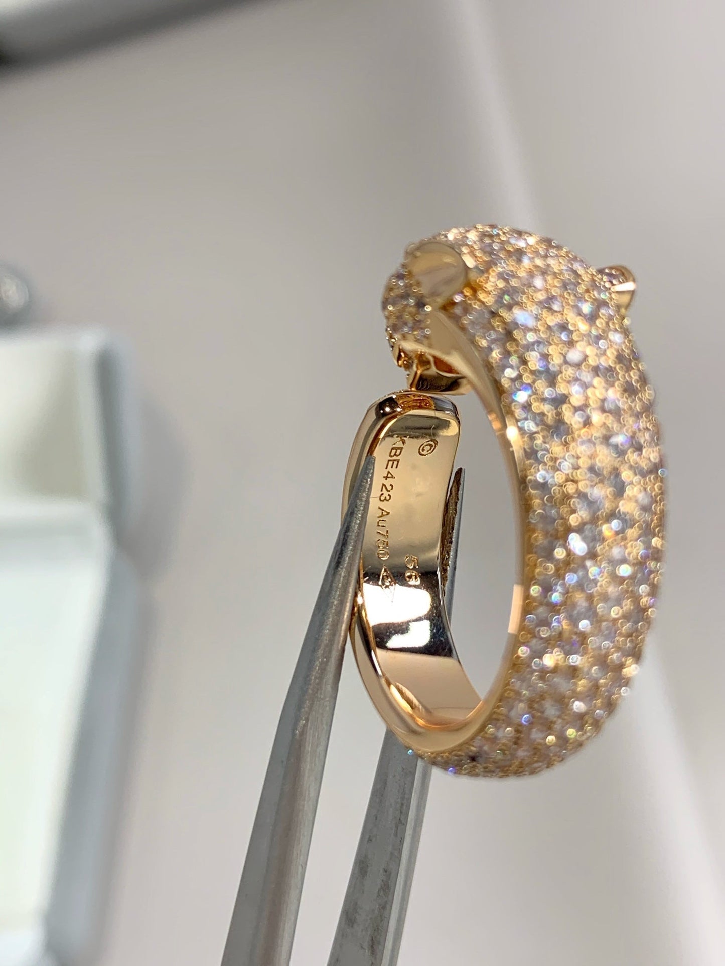 ¡®Lume Jewelry¡¯PANTHERE PINK GOLD DIAMOND RING