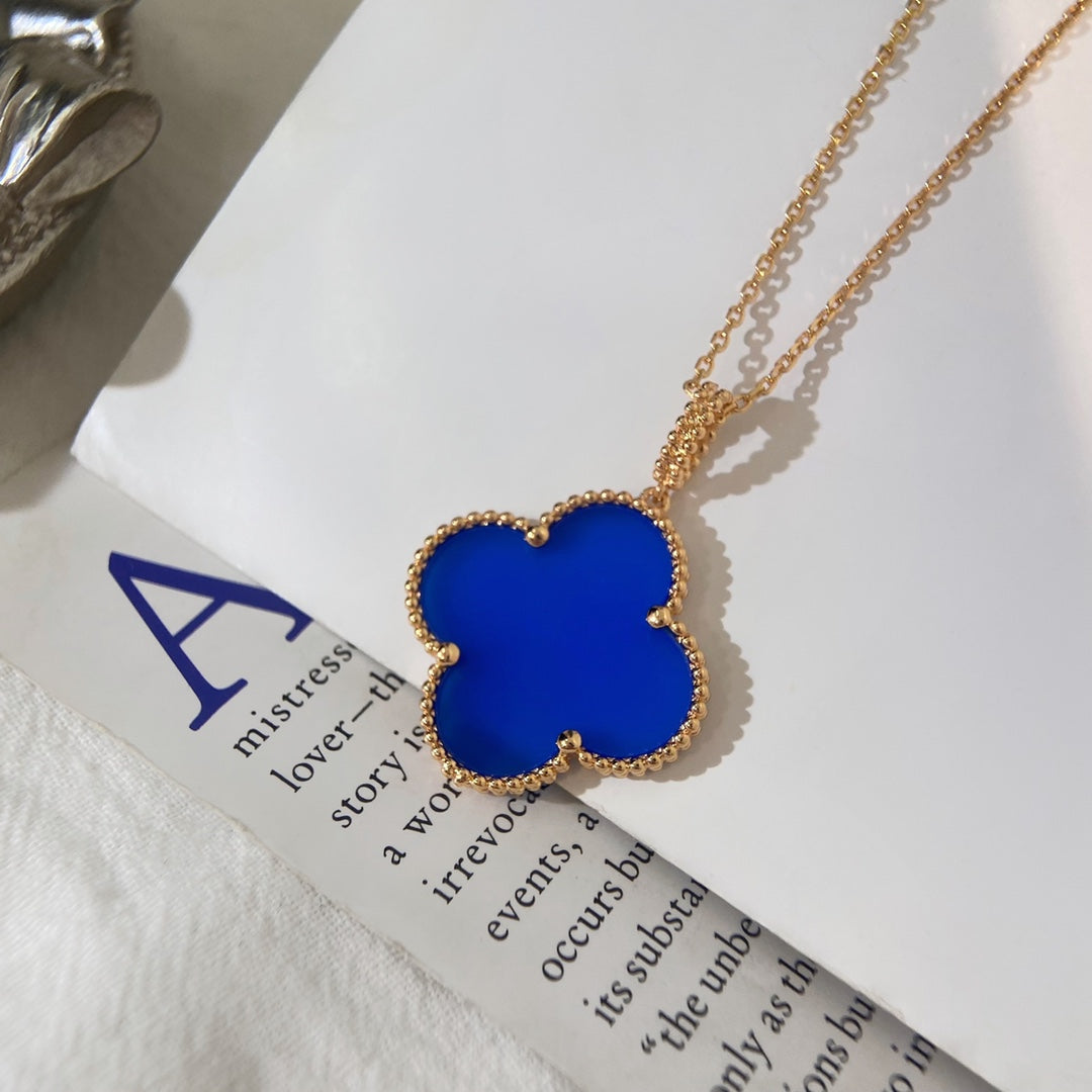 ¡®Lume Jewelry¡¯CLOVER 25MM NECKLACE TURQUOISE ROSE GOLD