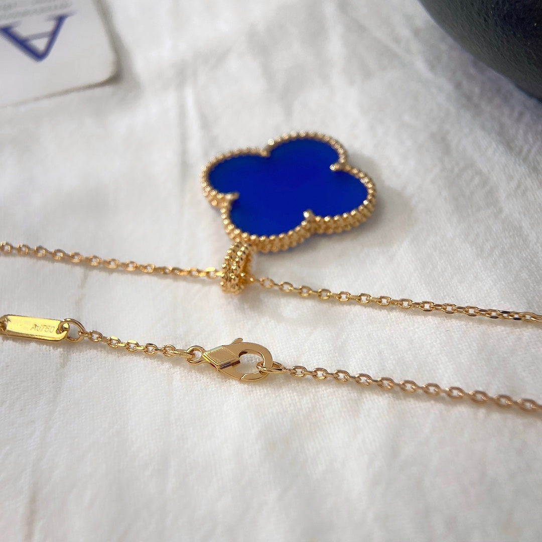 ¡®Lume Jewelry¡¯CLOVER 25MM NECKLACE TURQUOISE ROSE GOLD