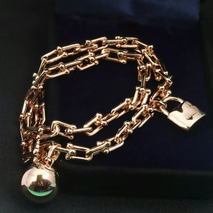 [Lume Jewelry]HARDWEAR WRAP PINK GOLD BRACELET
