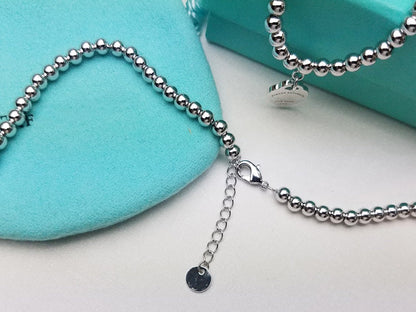 [Lume Jewelry]HEART PEDANT SILVER BALL CHAIN NECKLACE