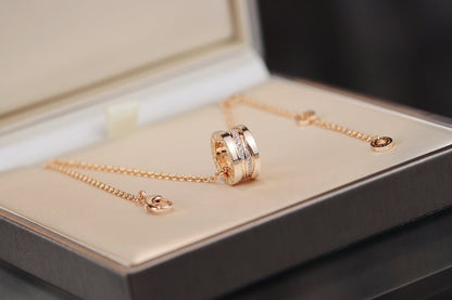 [Lume Jewelry]ZERO 1 PINK GOLD DIAMOND NECKLACE