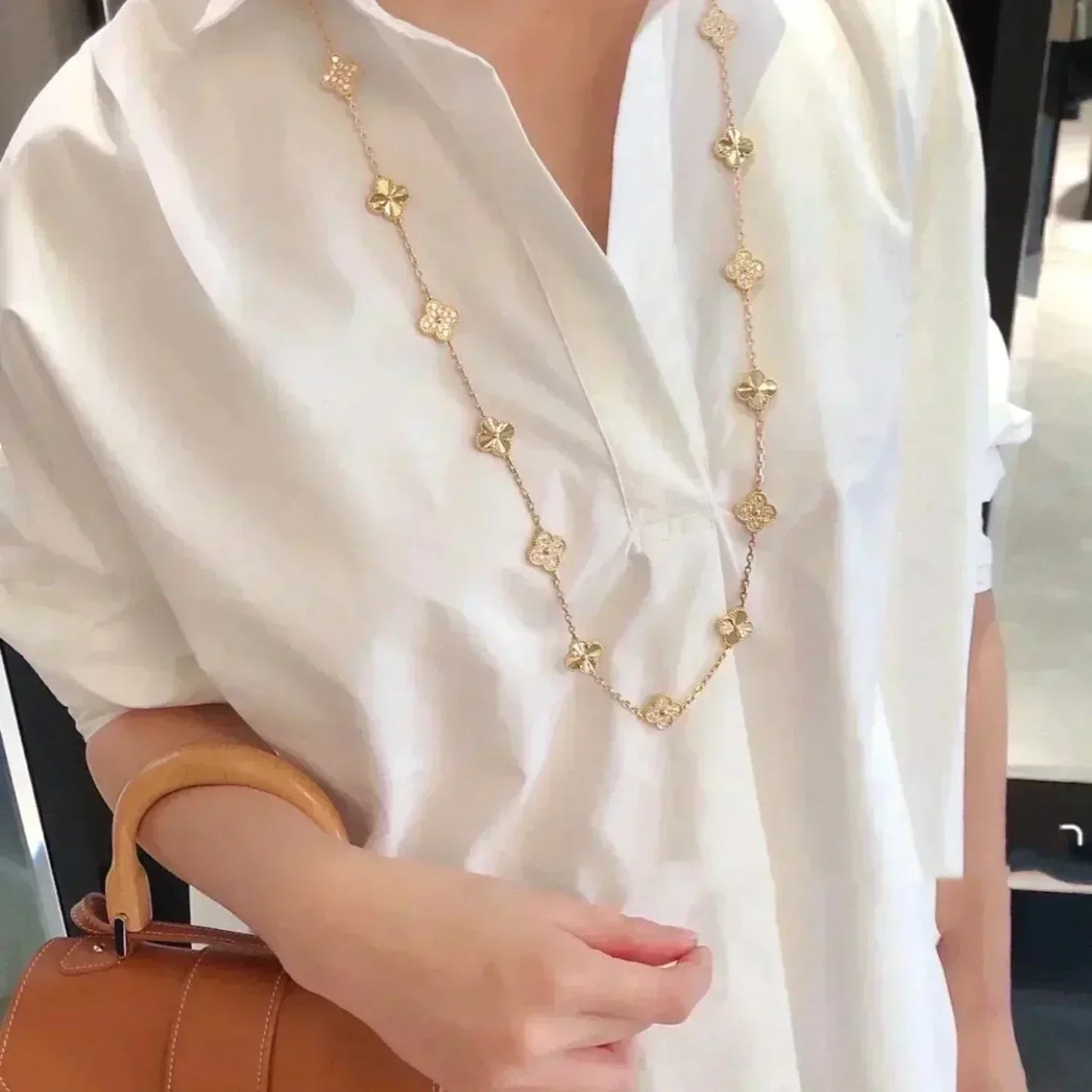 ¡®Lume Jewelry¡¯CLOVER 20 MOTIFS LASER DIAMOND NECKLACE
