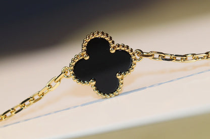 ¡®Lume Jewelry¡¯CLOVER 20 MOTIFS ONYX ROSE GOLD