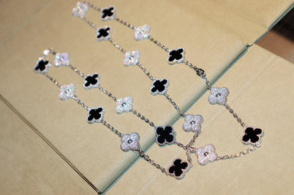 ¡®Lume Jewelry¡¯CLOVER 20 MOTIFS ONYX DIAMOND SILVER